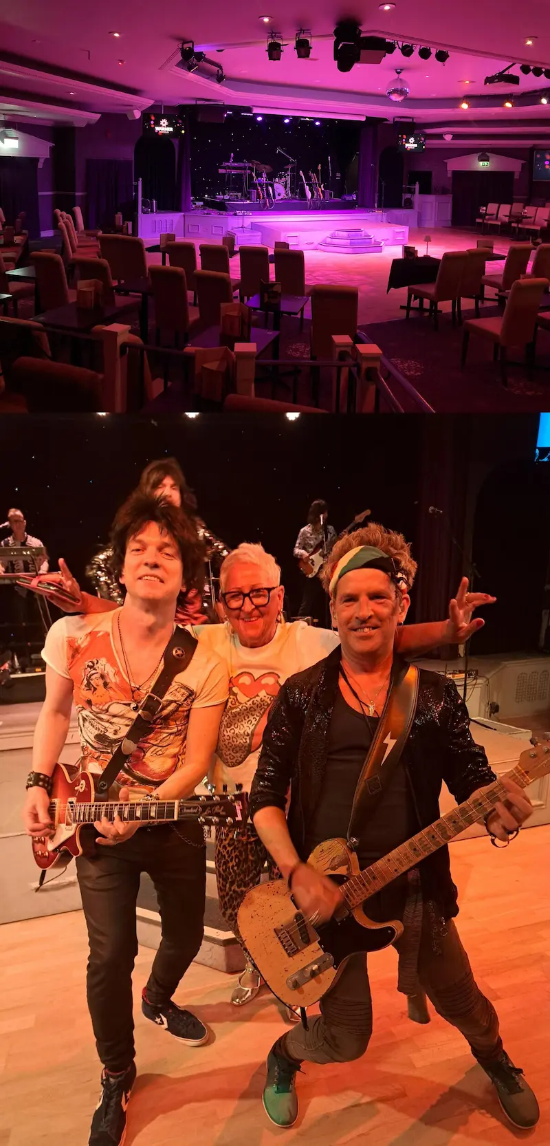 The Rolling Clones performing at a Warner Leisure theatre venue